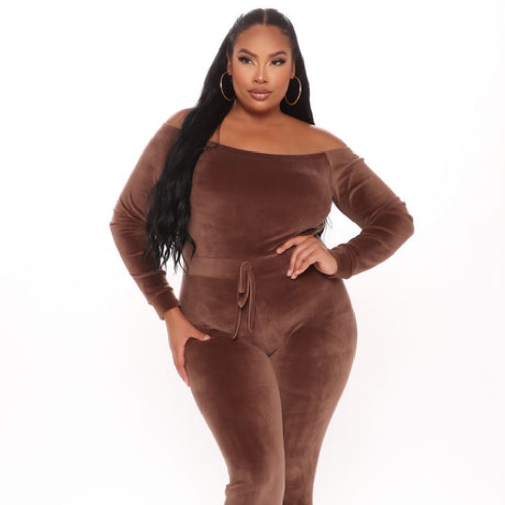 Chic Brown Off-Shoulder Jumpsuit